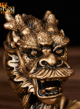 出水龙祥龙盛世龙摆件神兽图腾龙树脂工艺品摆件创意家居摆件礼品