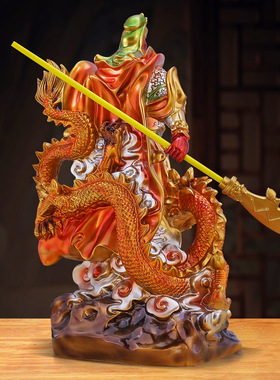 武关公盘龙关公像关二爷关羽摆件客厅家居办公开业礼品一件代发