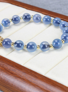 北京宫款法物处新品香灰半糖玛瑙珠链情侣男女手串手链可多圈调节