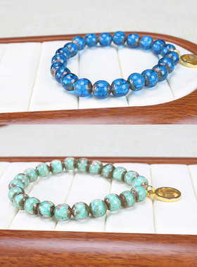 宫款女款金沙琉璃手串