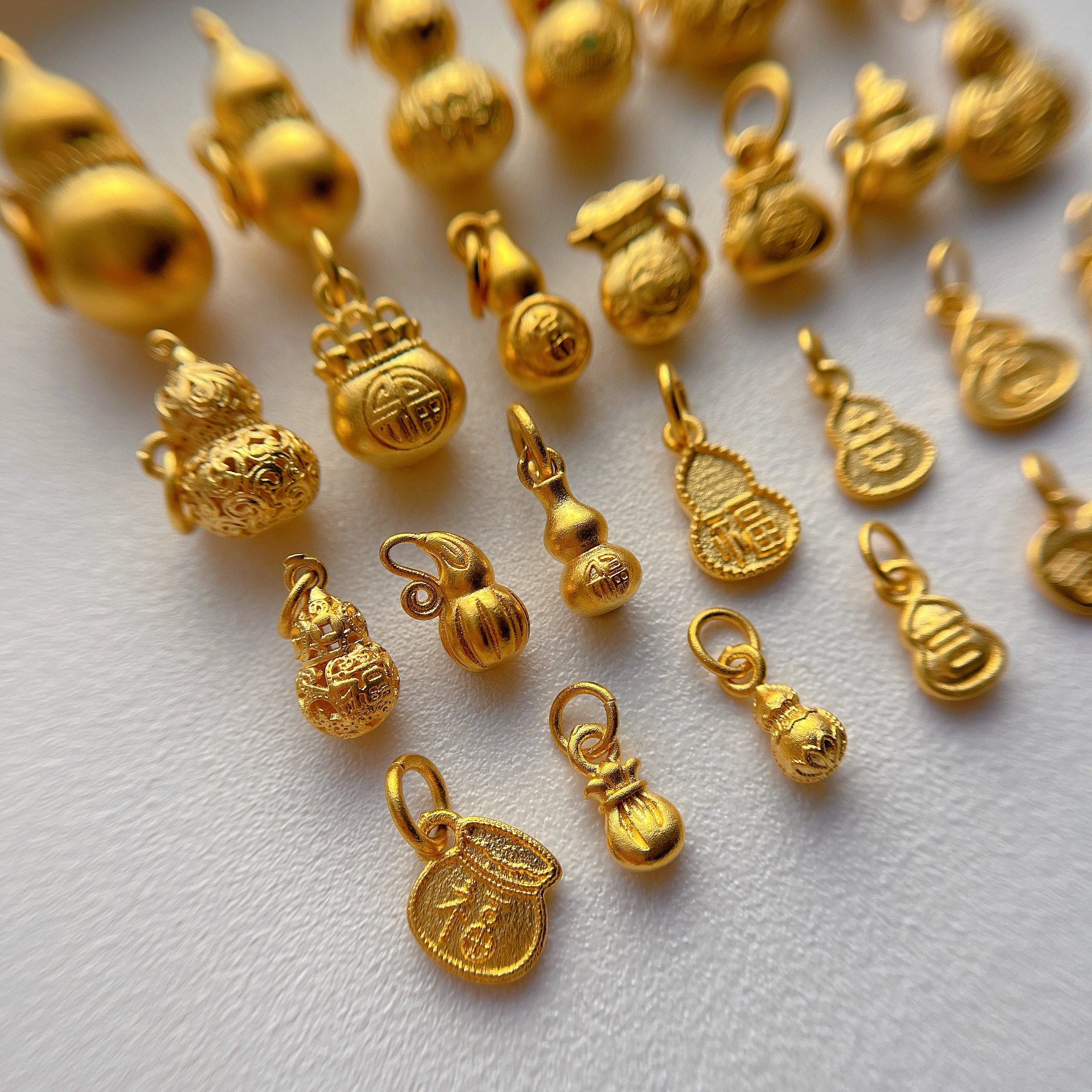 包24K金保色配件福字如意莲花钱币葫芦吊坠钱袋提溜挂坠diy串手链,淘宝优惠券,粉丝福利购,淘宝优惠卷