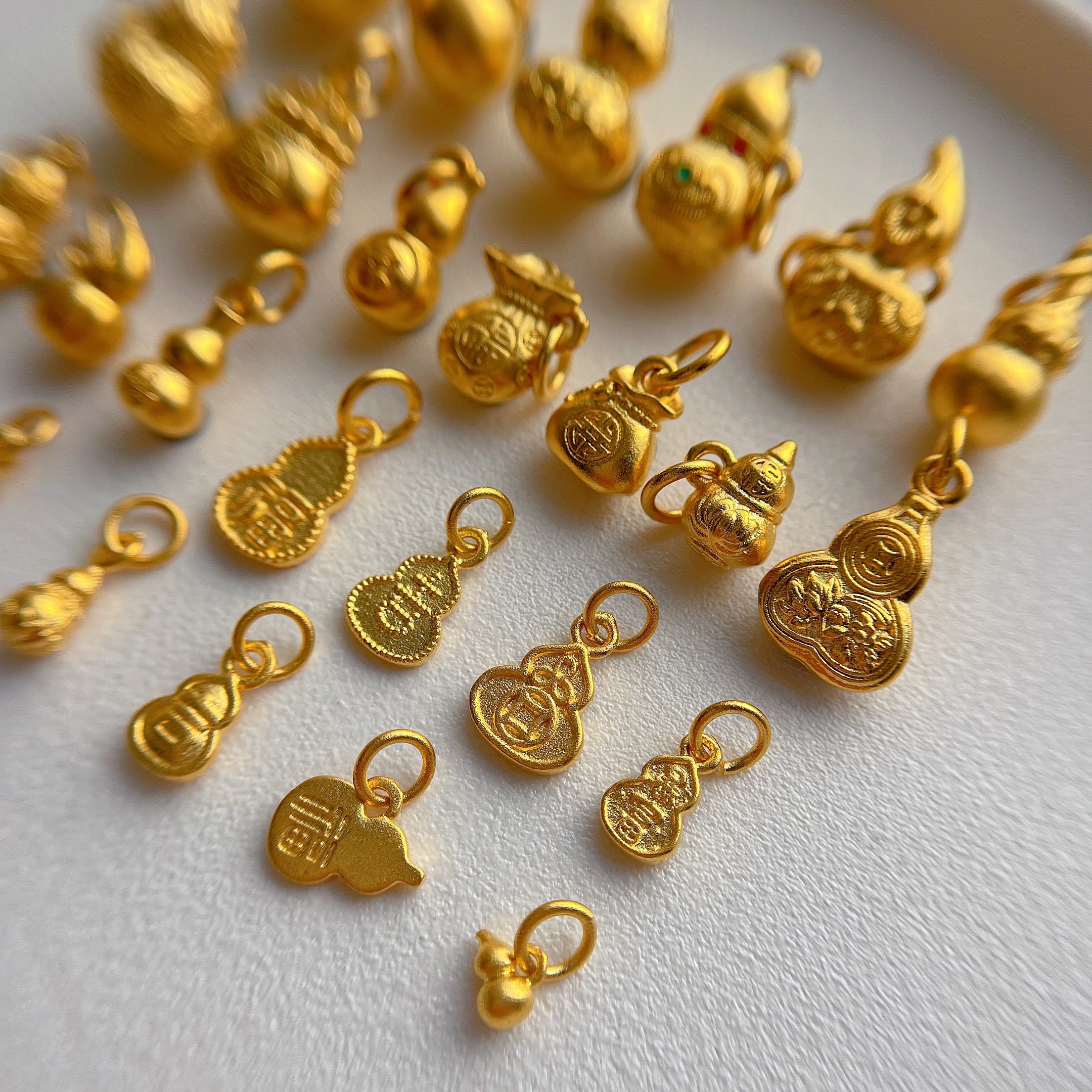 包24K金保色配件福字如意莲花钱币葫芦吊坠钱袋提溜挂坠diy串手链,淘宝优惠券,粉丝福利购,淘宝优惠卷