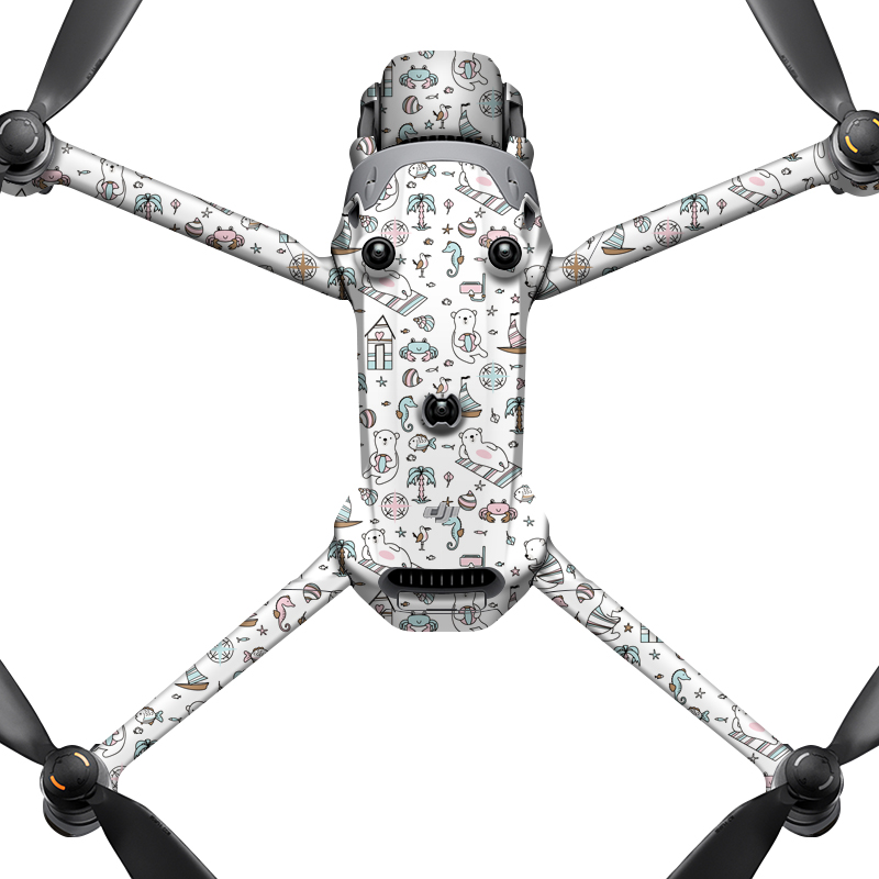 适用于大疆Mavic4 Pro无人机保护贴膜DJI 迷彩贴皮改色膜无痕贴纸 - 图3