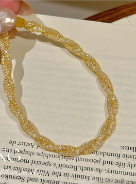 KING银饰|糖霜麻花|珠宝925银镀金意大利钱袋子时尚通勤纯银手链