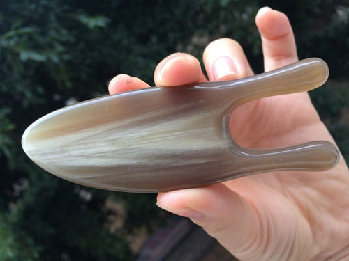 天然正品白水牛角鼻部颈椎腰椎动力按摩虎 经络按摩 便携型 - 图3