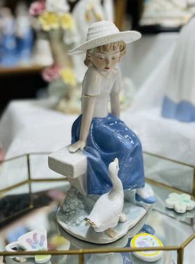 欧式家居装饰品摆件客厅酒柜饰品摆设现代房间西洋女陶瓷工艺品