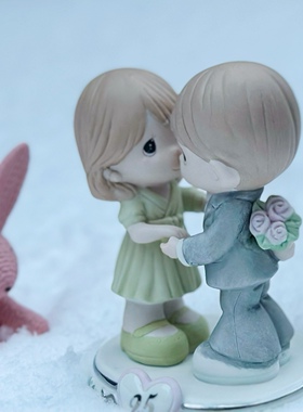 水滴娃娃周年结婚念款陶瓷摆件