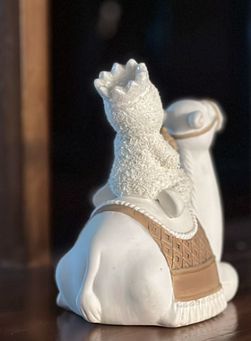 持续瓷生 D56陶瓷摆件雪宝雪娃动物创意工艺品乔迁家居装饰人物