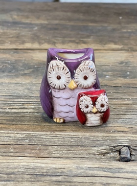 猫头鹰储蓄罐笔筒牙签罐工艺品