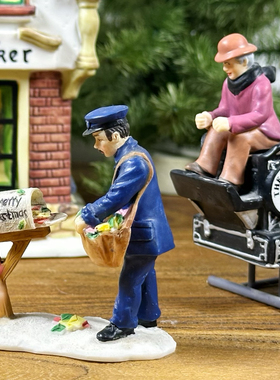 持续瓷生 订单尾货owell陶瓷手表店房子树脂小人场景摆件酒桶车