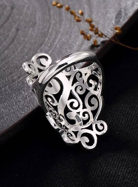 复古宫廷风镂空音符活口女士戒指