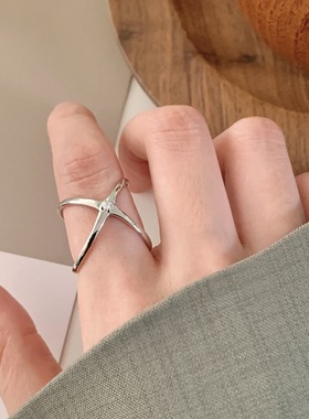 【两件包邮】正反两戴式个性戒指女极简冷淡风星星嘻哈设计感开口