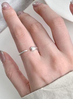 【两件包邮】新款小猫爪戒指女轻奢小众设计百搭气质开口指环小清