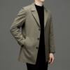 Business casual men's trench coat 2023 spring and summer medium-length loose large-size suit top men's jacket men's clothing