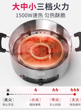 利仁电饼铛电煎锅304不锈钢