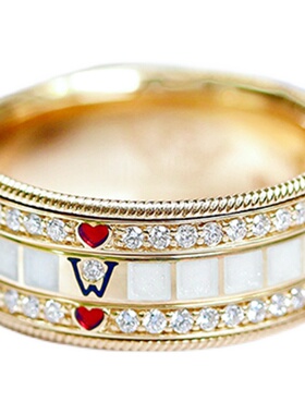 DIY18k金天然钻石冷珐琅