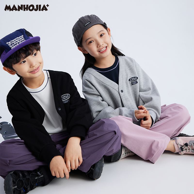 漫画家潮童装男童针织外套2023秋装新款百搭珠地空气层儿童上衣 - 图3