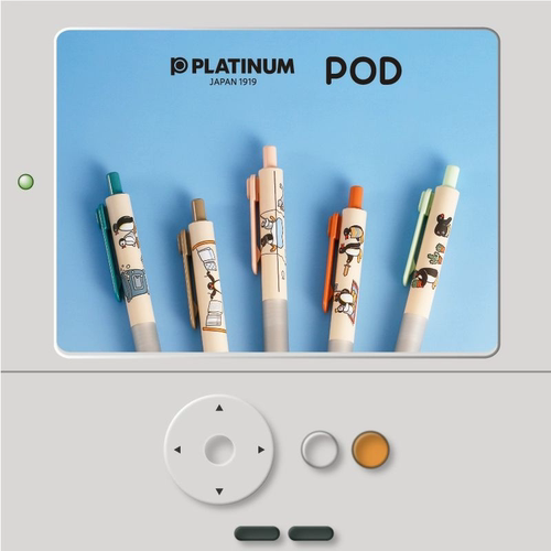 日本白金POD小爱豆企鹅PINGU联名中性笔针管型考试刷题速干笔0.5 - 图1