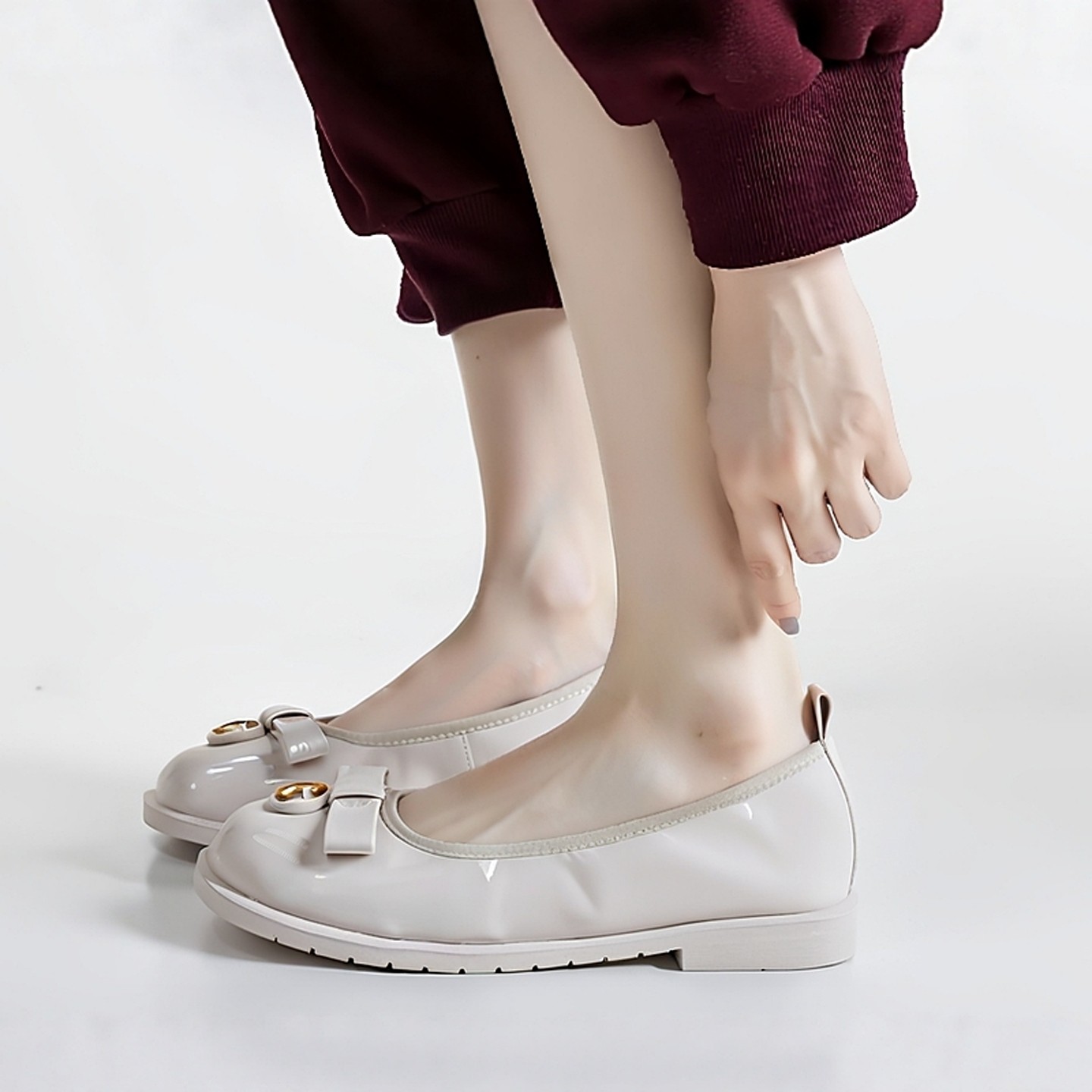 真皮牛皮法式蝴蝶结玛丽珍鞋女浅口平底芭蕾风单鞋百搭平底鞋软底,淘宝优惠券,粉丝福利购,淘宝优惠卷
