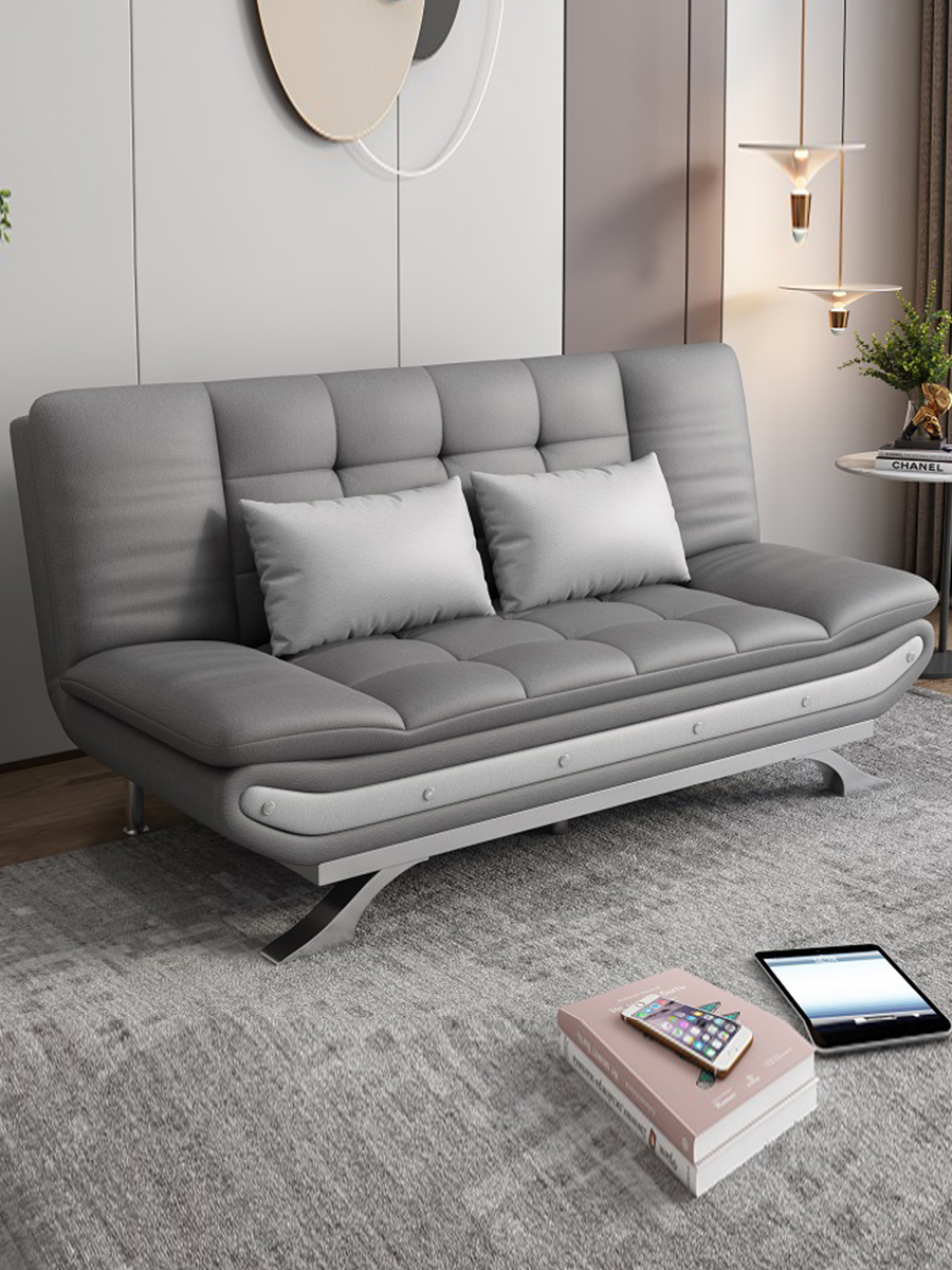 北欧布艺沙发床可折叠双人两用床经济小户型多功能客厅网红小沙发