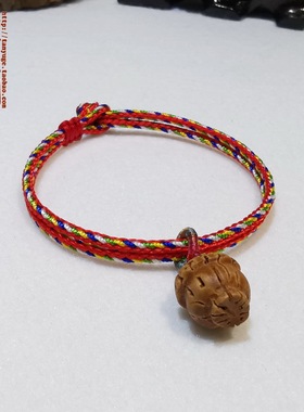 檀玉阁宝宝五彩绳儿童桃核篮