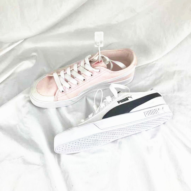 Puma彪马 SMASH VULC 黑白粉色经典皮质运动板鞋小白鞋359622-15,淘宝优惠券,粉丝福利购,淘宝优惠卷