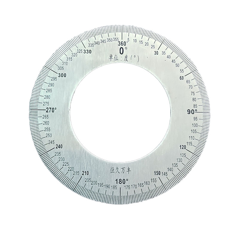 刻度盘通用机械五金配件不锈钢圆量角器圆尺恒久万丰直销/90x50x2 - 图3