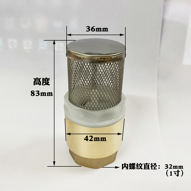 柴油过滤网自吸泵单向阀止回阀1寸防回流水泵油管底阀加油机配件