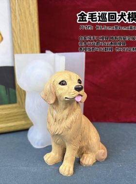 丹丹金毛寻回犬香薰石膏模具