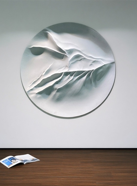 定制立体浮雕装饰画过道挂画CNC来图加工 实物雕刻白色装置画雕刻
