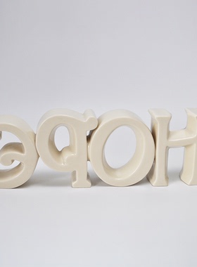 hope希望3d立体字母单词陶瓷摆件