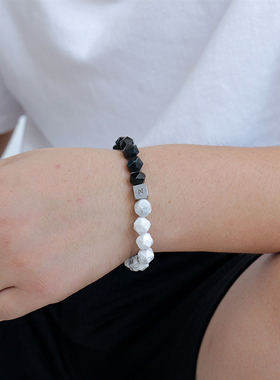 黑曜石手链小众设计情侣手链