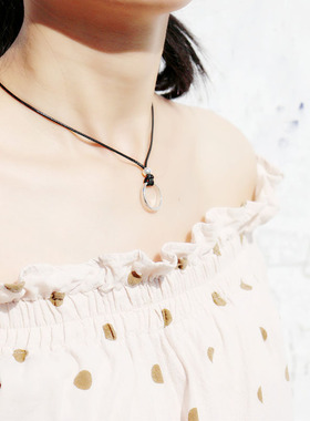 两用款戒指项链纯银可刻字情侣