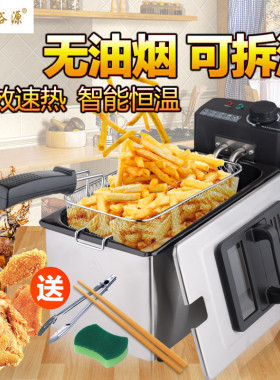 家用炸油锅裕源电油炸锅恒温炸炉