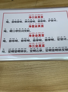 A6/A5 楞严 拼音口袋版 打印塑封 防水30页