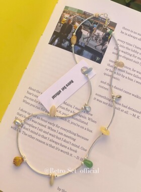 捷克珠纯银女原创设计项链锁骨链