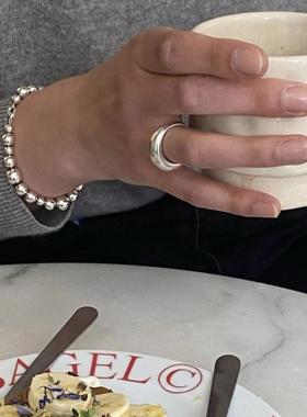 Lie银圆珠女优雅项链极简