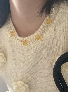 琉璃银圆珠女原创项链