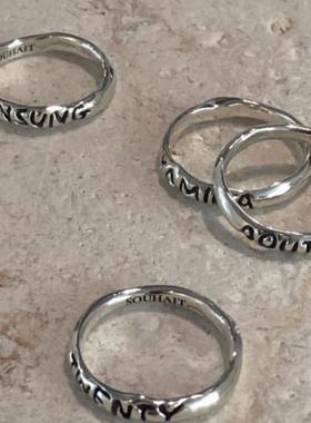 souhait女纯银日韩个性百搭戒指