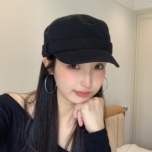 甜酷单品~老钱风气质复古简约马术帽女新款春夏时髦显脸小鸭舌帽 - 图0