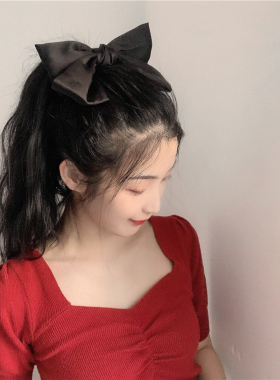 jk红色发夹制服日系大蝴蝶结