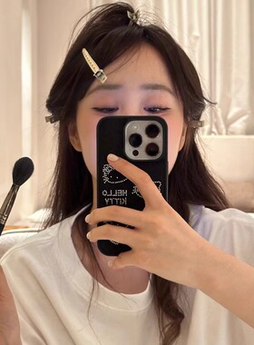 简约白色百搭发夹定位夹简约