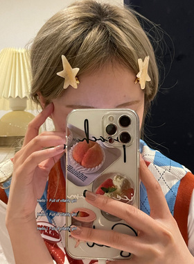 清甜不规则星星鸭嘴发夹醋酸