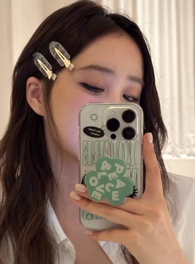 渐变开心常驻花纹前额发夹气质