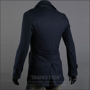 Autumn and winter men's Korean slim jacket woolen coat
