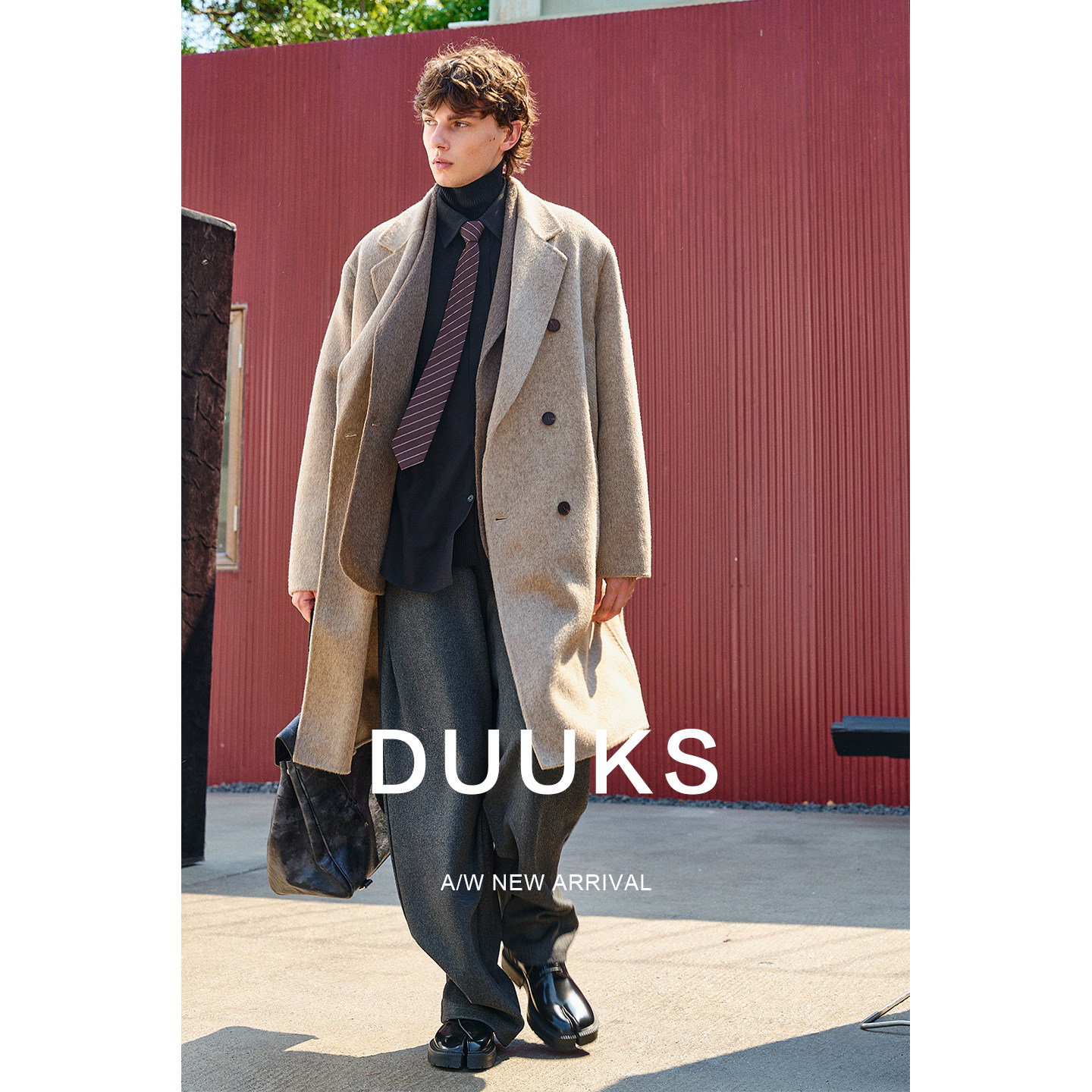 假两件100%羊毛呢子大衣男士中长款秋冬季韩版绒双面呢外套,淘宝优惠券,粉丝福利购,淘宝优惠卷