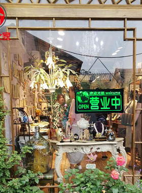 正在营业中发光充电挂牌led灯提示门牌双面定制欢迎光临夜市摆摊
