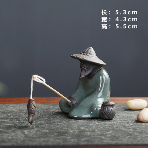 小件花宠陶瓷微景观盆景摆件可爱鱼缸假山造景饰品多肉装饰源老舍 - 图2