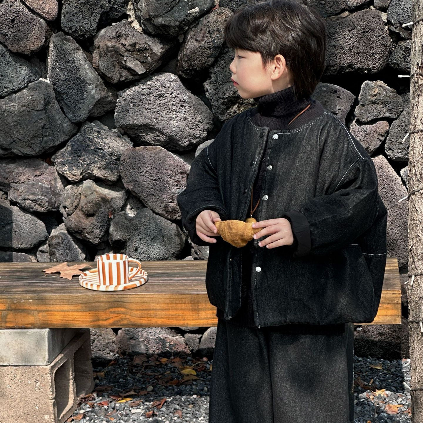 貌貌妈家2025冬季新款儿童搭复古牛仔加厚外套男女童韩版加绒棉衣,淘宝优惠券,粉丝福利购,淘宝优惠卷