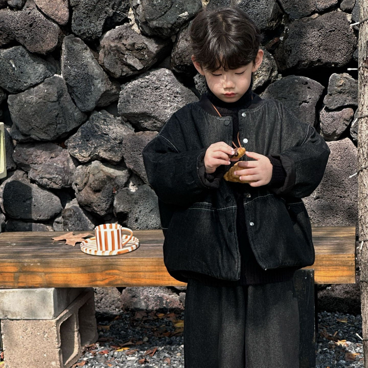 貌貌妈家2025冬季新款儿童搭复古牛仔加厚外套男女童韩版加绒棉衣,淘宝优惠券,粉丝福利购,淘宝优惠卷